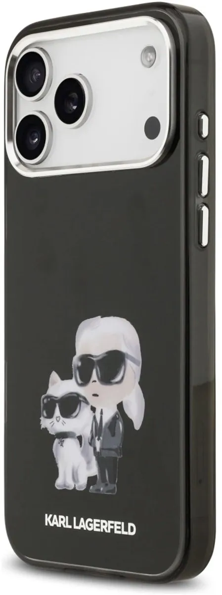 Karl Lagerfeld Case IML Aqua Karl & Choupette iPhone 17 Pro Max - Zwart