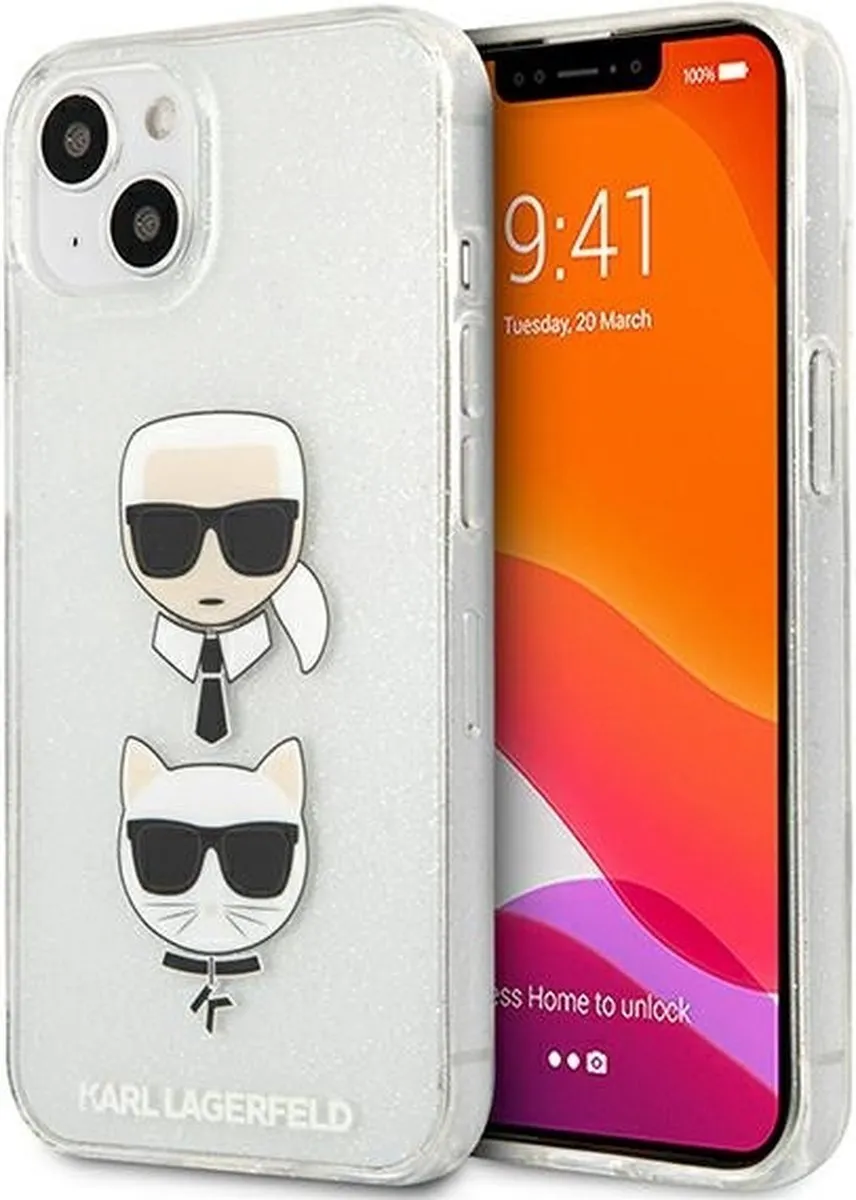 Karl Lagerfeld KLHCP13SKCTUGLS iPhone 13 mini Hardcase - Zilver