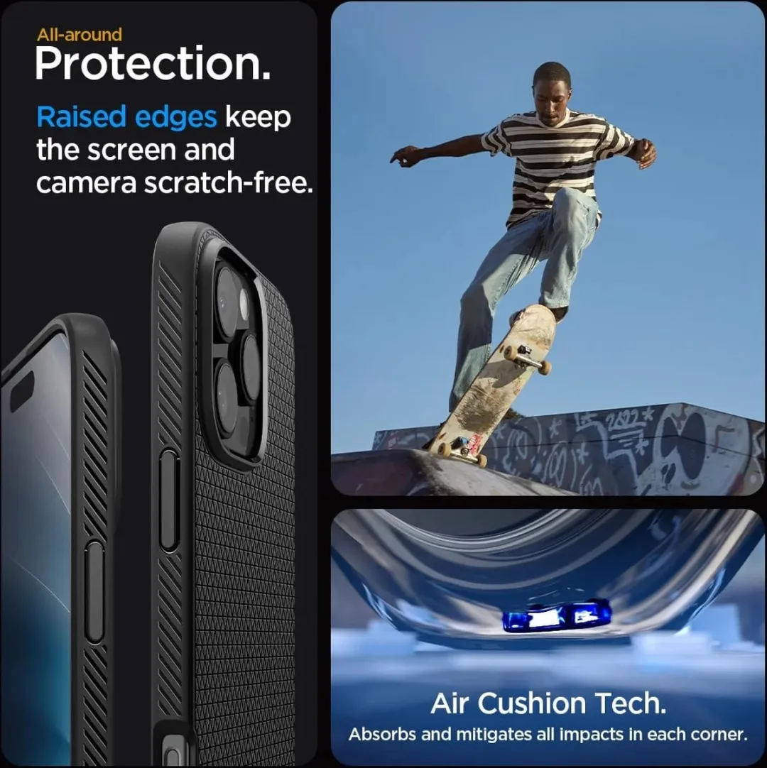 Spigen Liquid Air Hoesje iPhone 16 Pro Max - Zwart