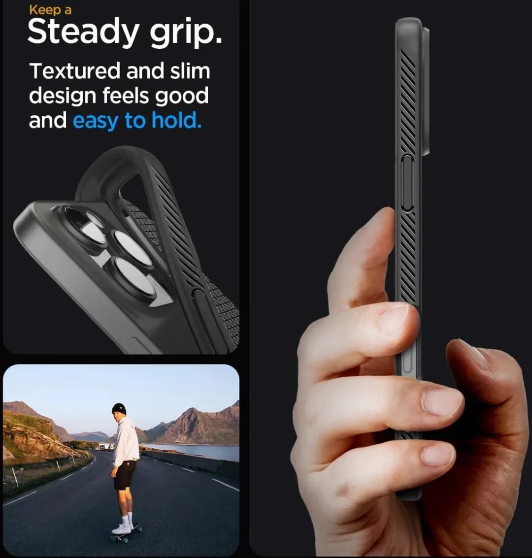 Spigen Liquid Air Hoesje iPhone 16 Pro Max - Zwart