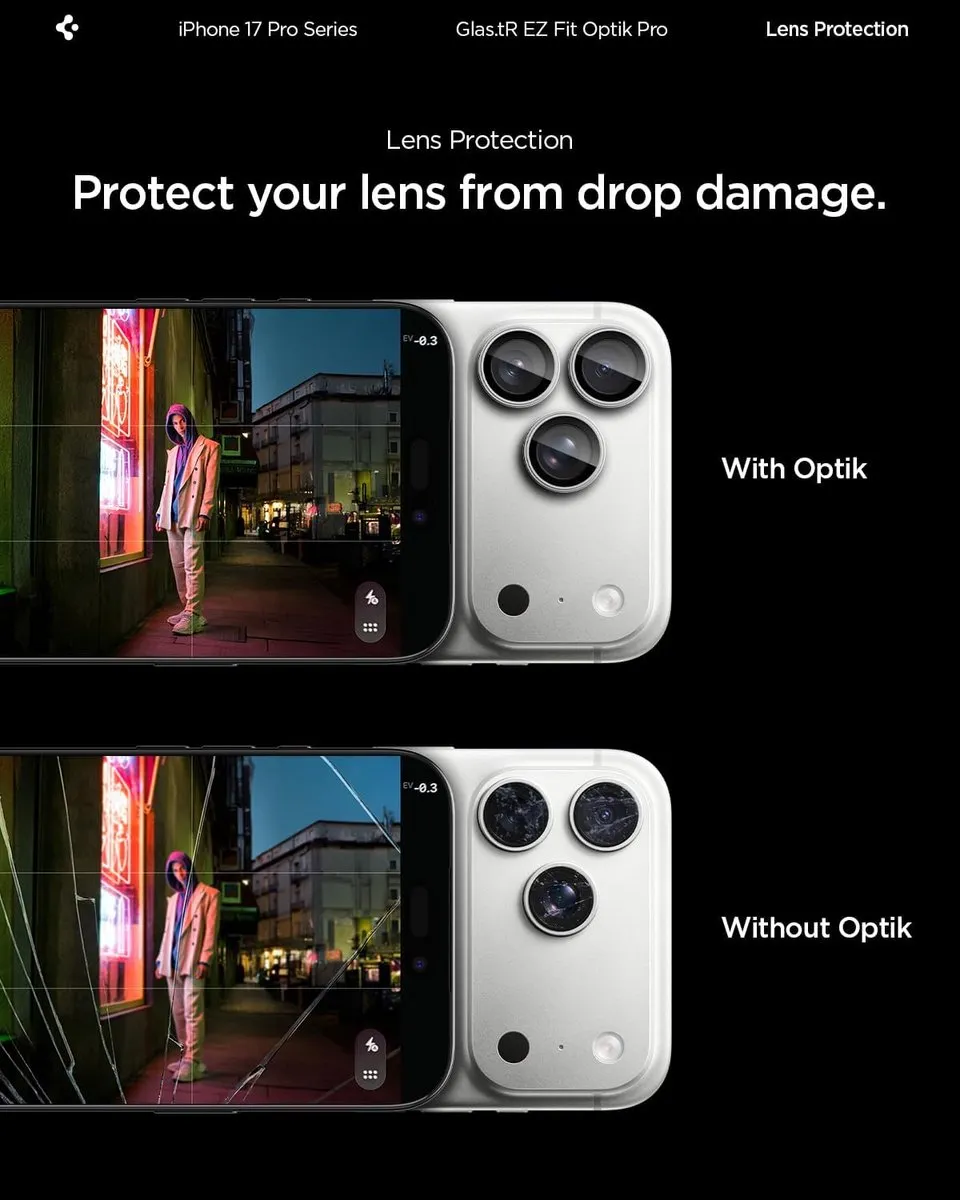 Spigen AGL00000 Camerabescherming iPhone 17 Pro/Max - 2 Stuks - Zilver