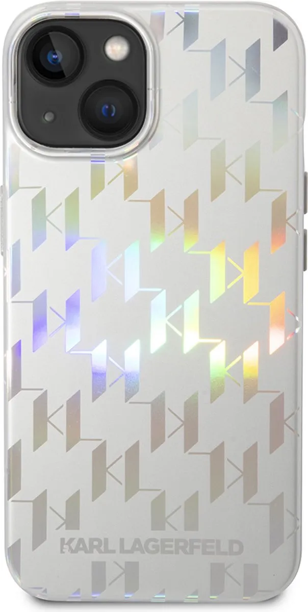 Karl Lagerfeld iPhone 14 Plus Hoesje - Effen Zilver - TPU
