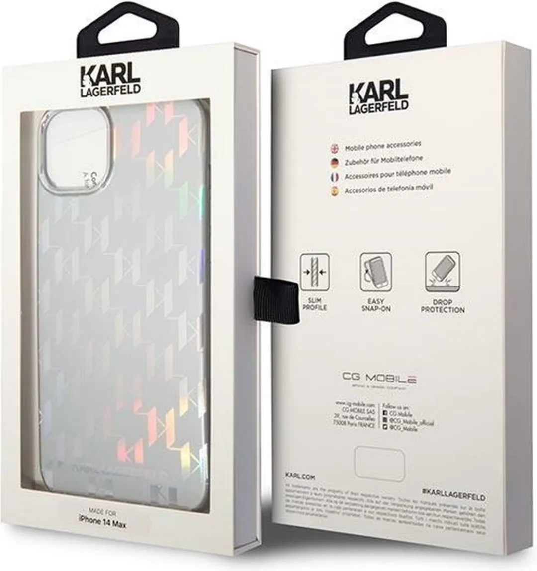 Karl Lagerfeld iPhone 14 Plus Hoesje - Effen Zilver - TPU