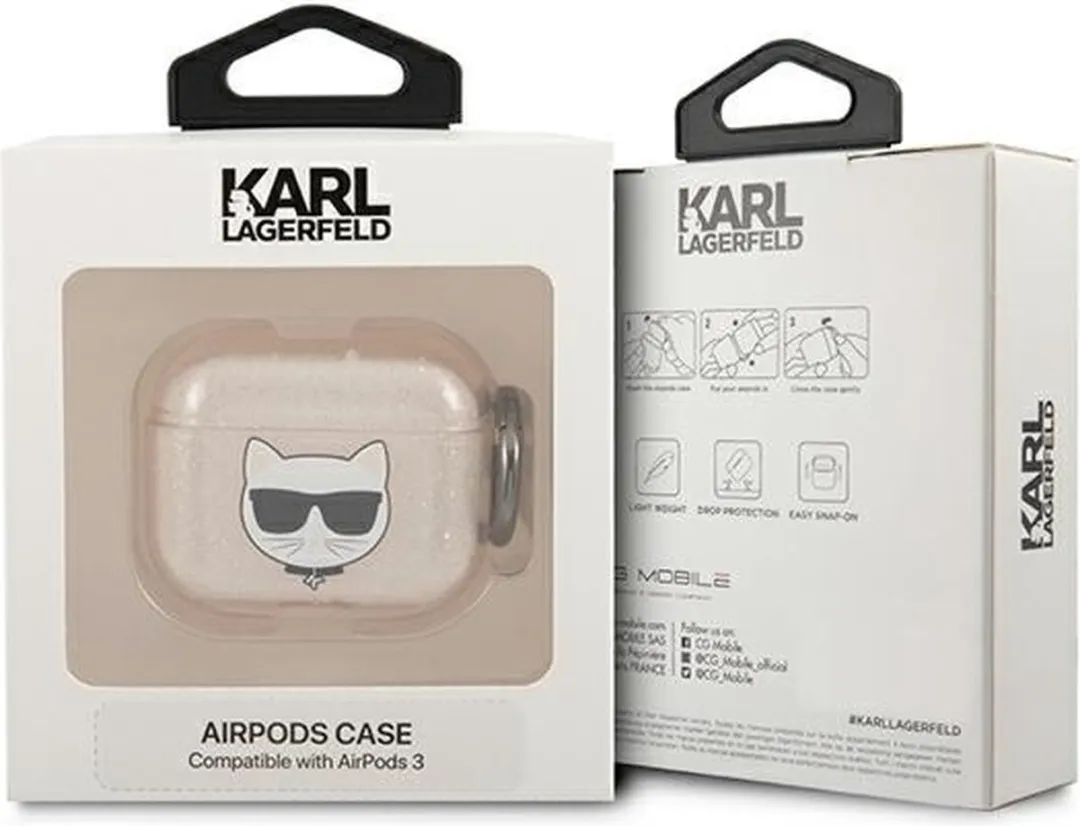 Karl Lagerfeld KLA3UCHGD AirPods Hoesje - Goud
