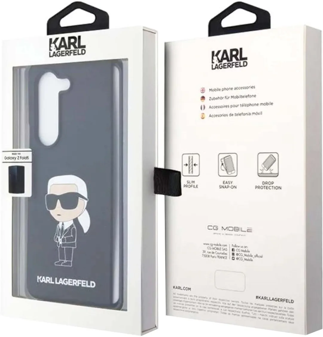 Karl Lagerfeld Ikonik Hoesje Zwart - KLHCZFD5SNIKBCK