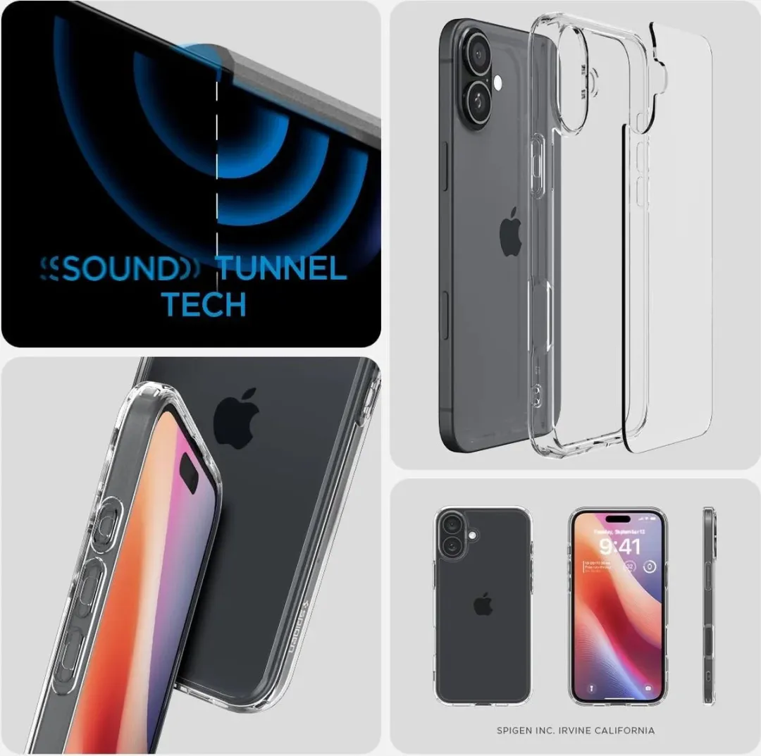 Spigen Ultra Hybrid Back Cover iPhone 16 - Transparant - afbeelding 2 van 4