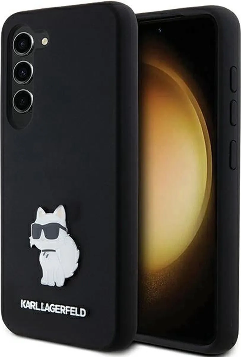 Karl Lagerfeld Choupette Siliconen Hoesje - Samsung Galaxy S24 - Zwart