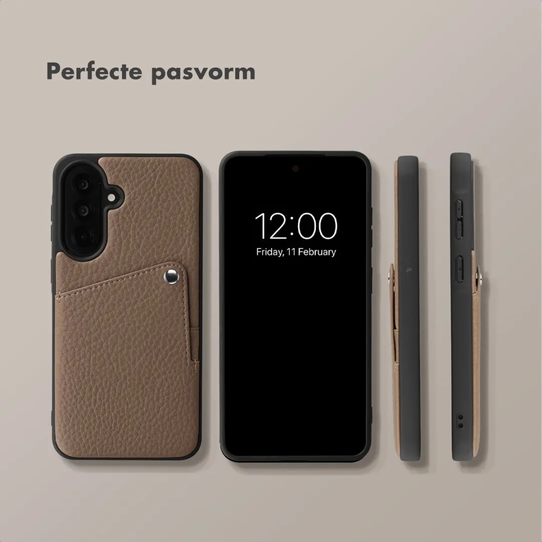 Selencia Hoesje Samsung Galaxy A37 - 2 Pasjes Mocha Brown