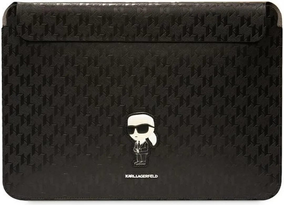 Karl Lagerfeld KLCS16SAKHPKK Hoesje 16" - Zwart Saffiano