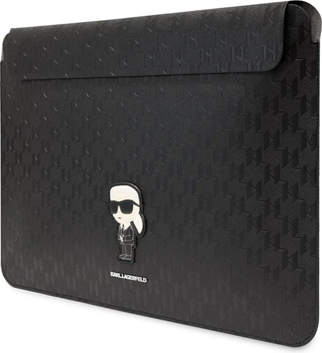 Karl Lagerfeld KLCS16SAKHPKK Hoesje 16" - Zwart Saffiano