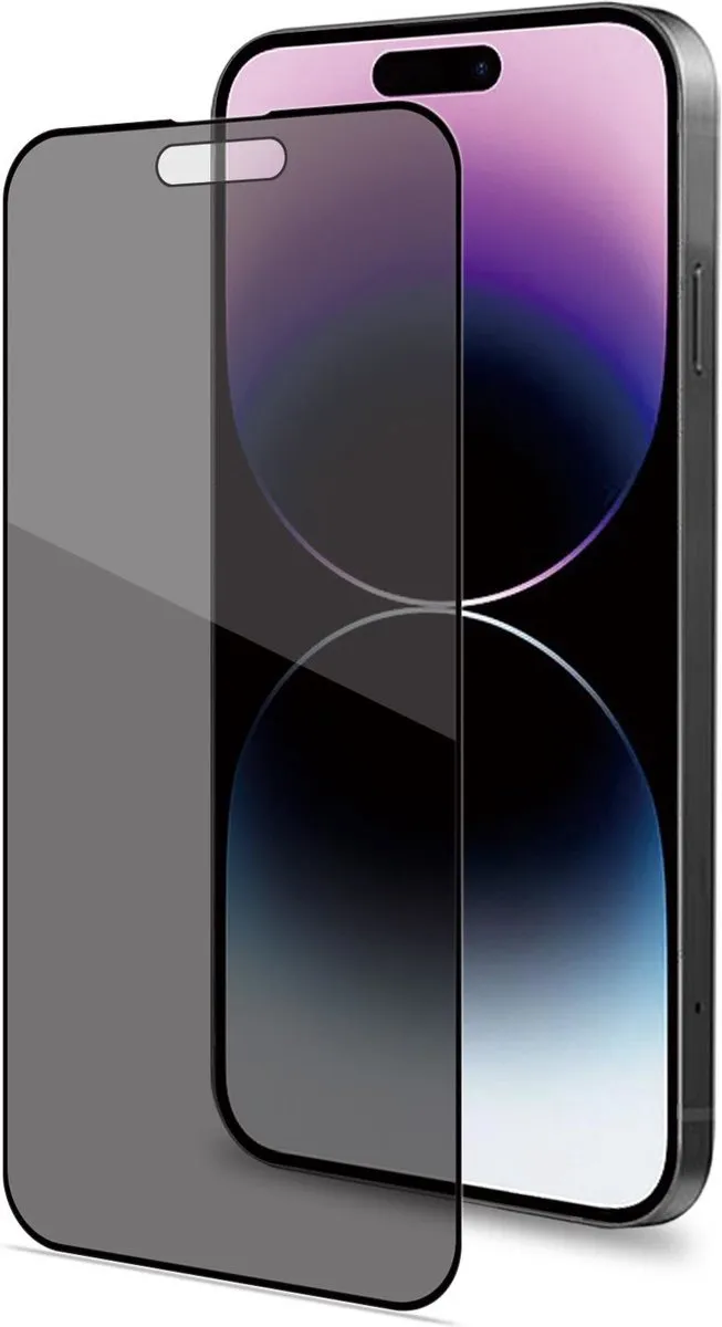 Celly Privacy Screenprotector iPhone 15 Pro Max - Tempered Glass