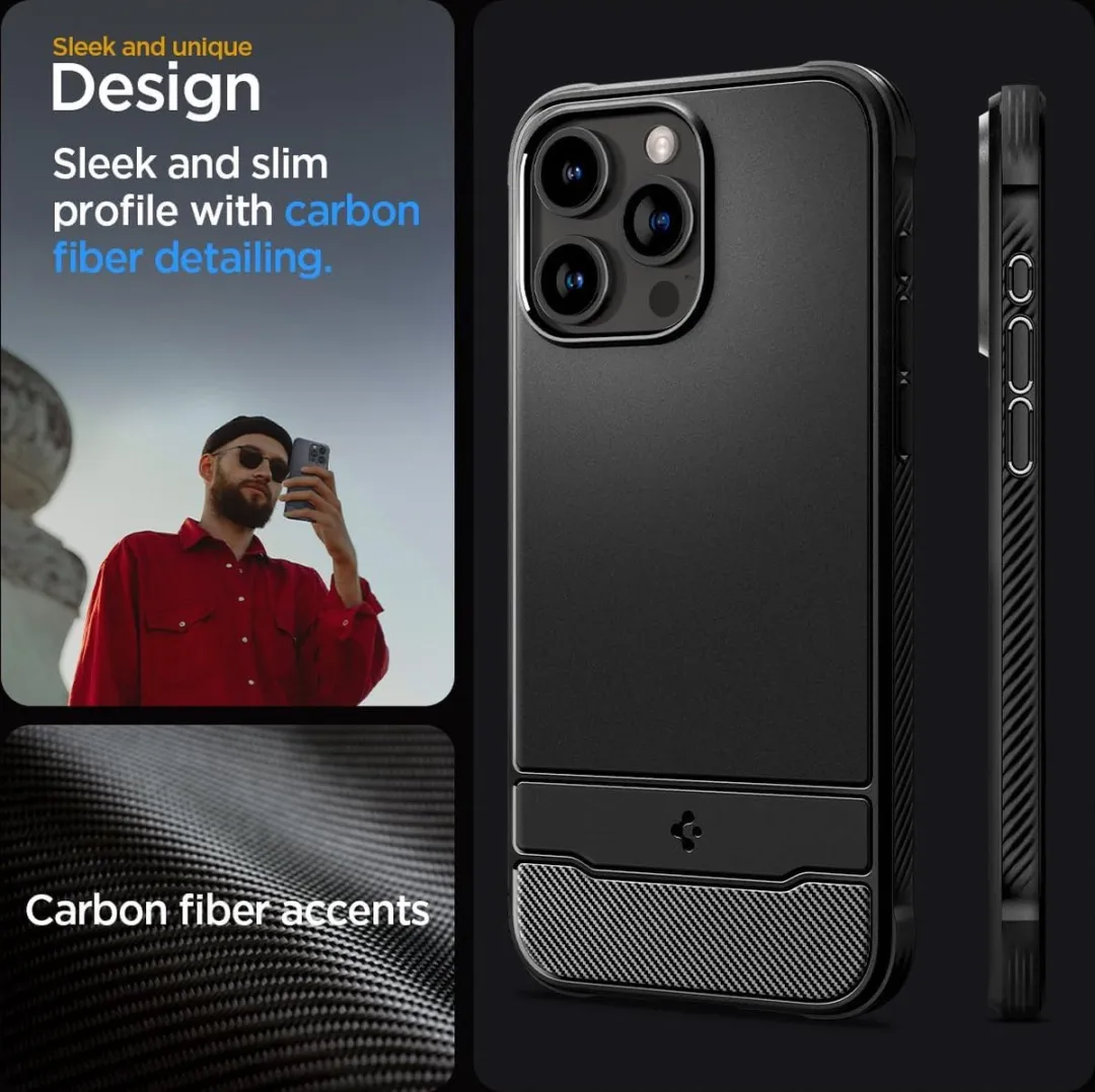 Spigen Rugged Armor MagSafe Hoesje - iPhone 15 Pro Max - Zwart
