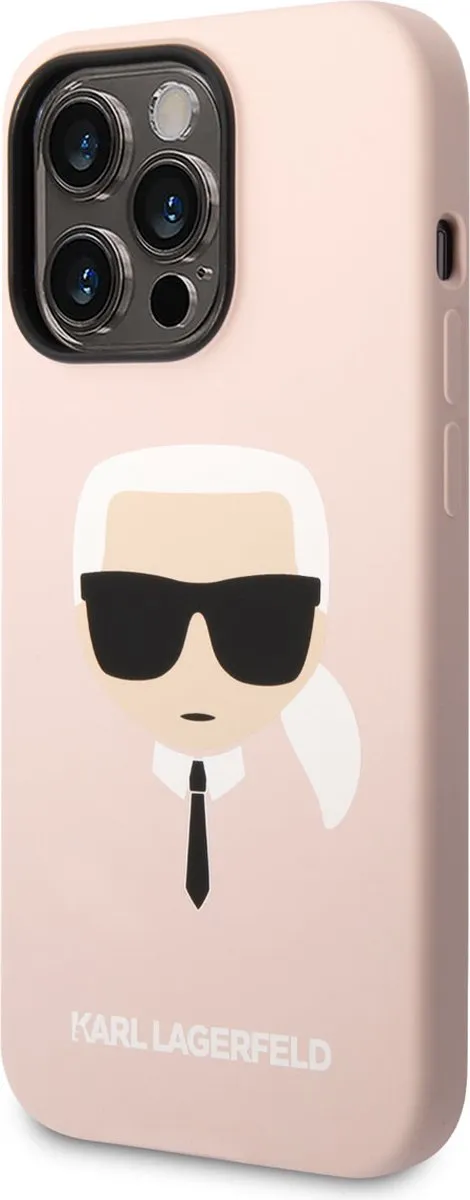 Karl Lagerfeld Silicone Back Cover iPhone 14 Pro Max - Roze - afbeelding 6 van 6