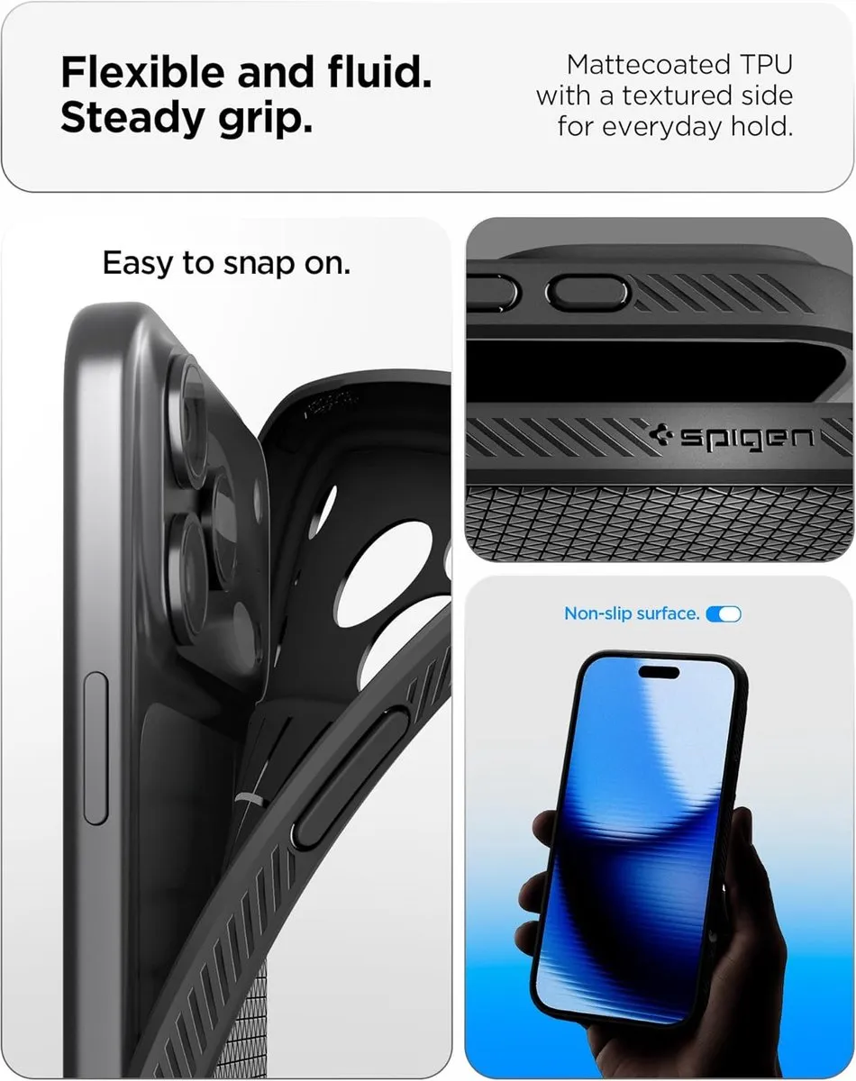 Spigen Liquid Air Back Cover iPhone 17 Pro Max - Zwart