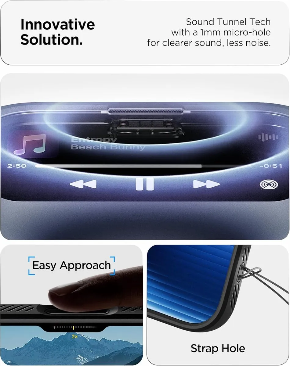 Spigen Liquid Air Back Cover iPhone 17 Pro Max - Zwart