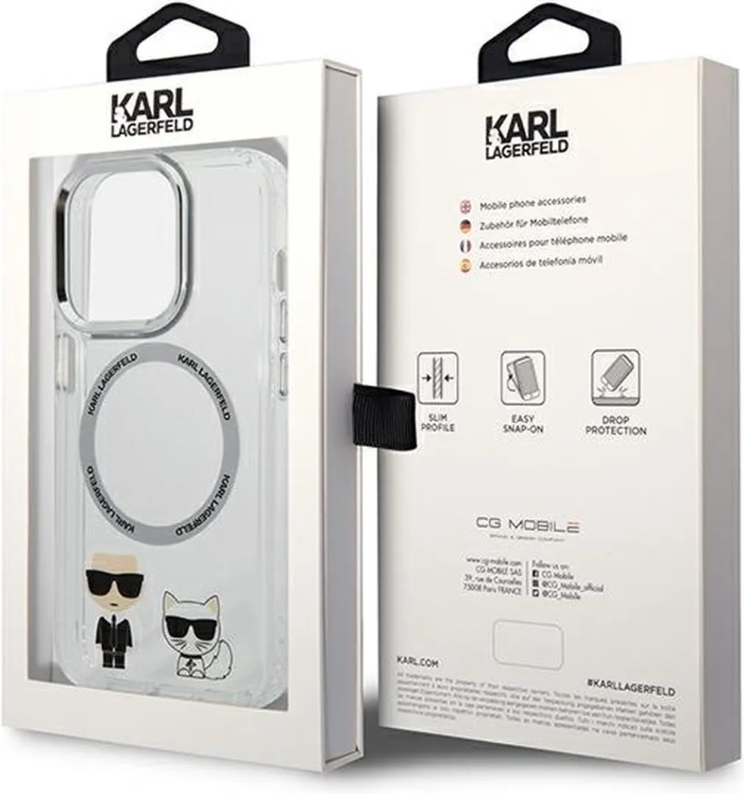 Karl Lagerfeld KLHMP14XHKCT Hoesje iPhone 14 Pro Max - Transparant