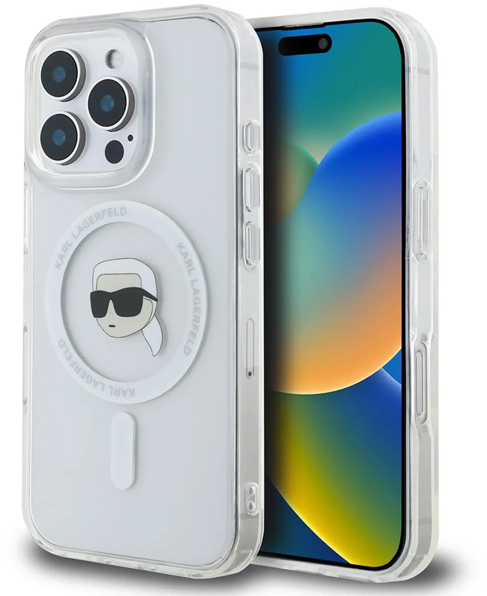 Karl Lagerfeld iPhone 16 Pro Backcover Magsafe IML Metaal