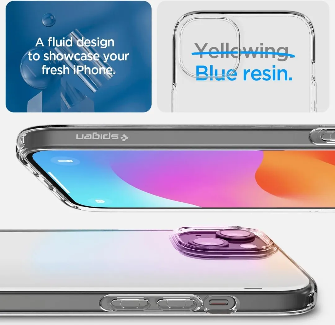 Spigen Liquid Crystal Glitter Hoesje iPhone 15 Plus - Transparant