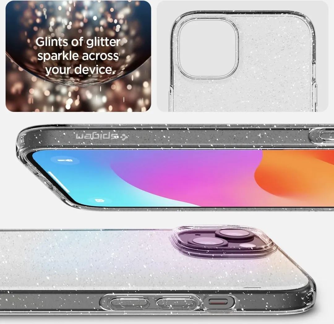 Spigen Liquid Crystal Glitter Hoesje iPhone 15 Plus - Transparant