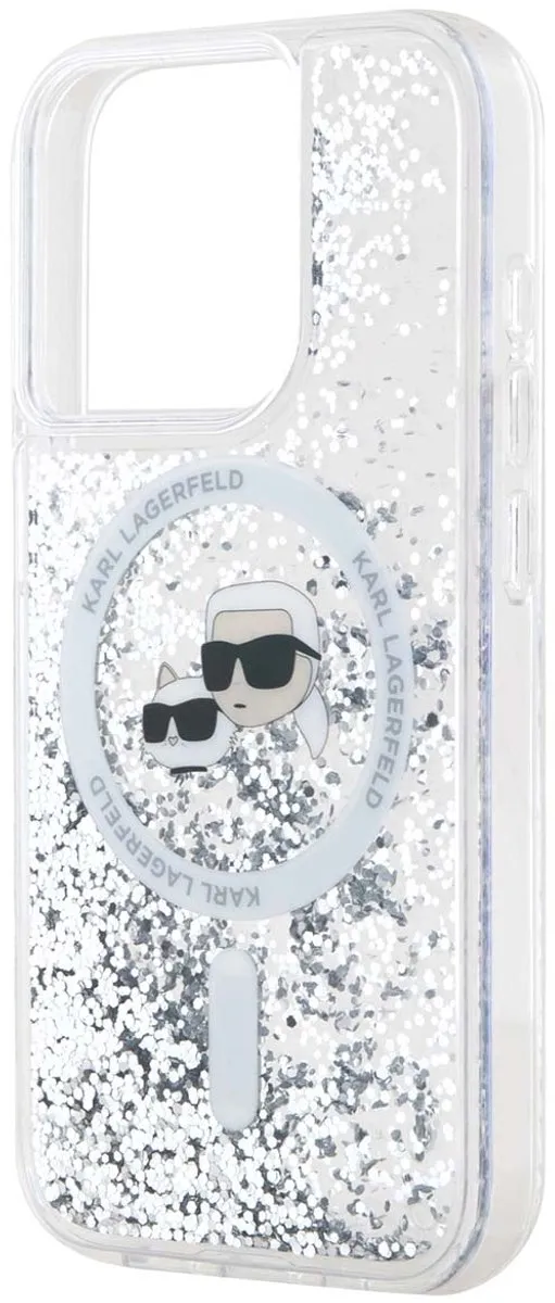 Karl Lagerfeld iPhone 15 Pro Max MagSafe Hoes - KLHMP15XLGKCSGH - Glitters & Choupette