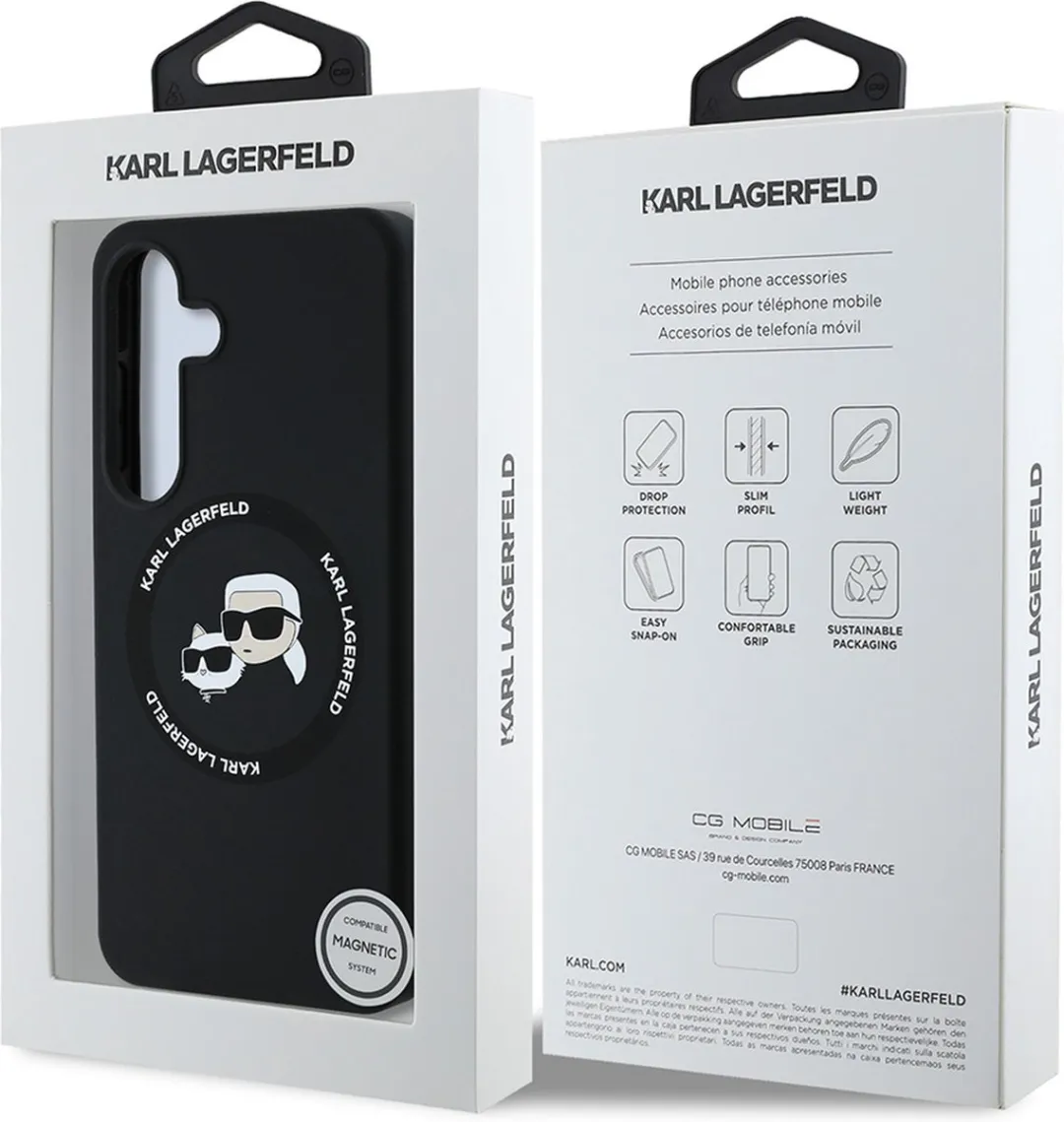 Karl Lagerfeld Backcase Hoesje 3666339450168 - Zwart