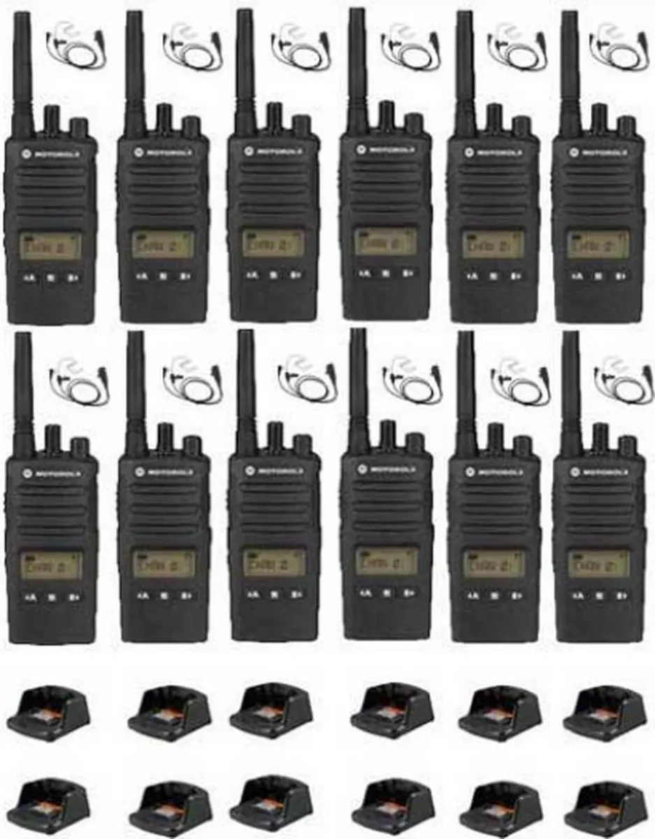 Motorola XT460 PMR446 Set - 12 Stuks - Zwart - afbeelding 6 van 6
