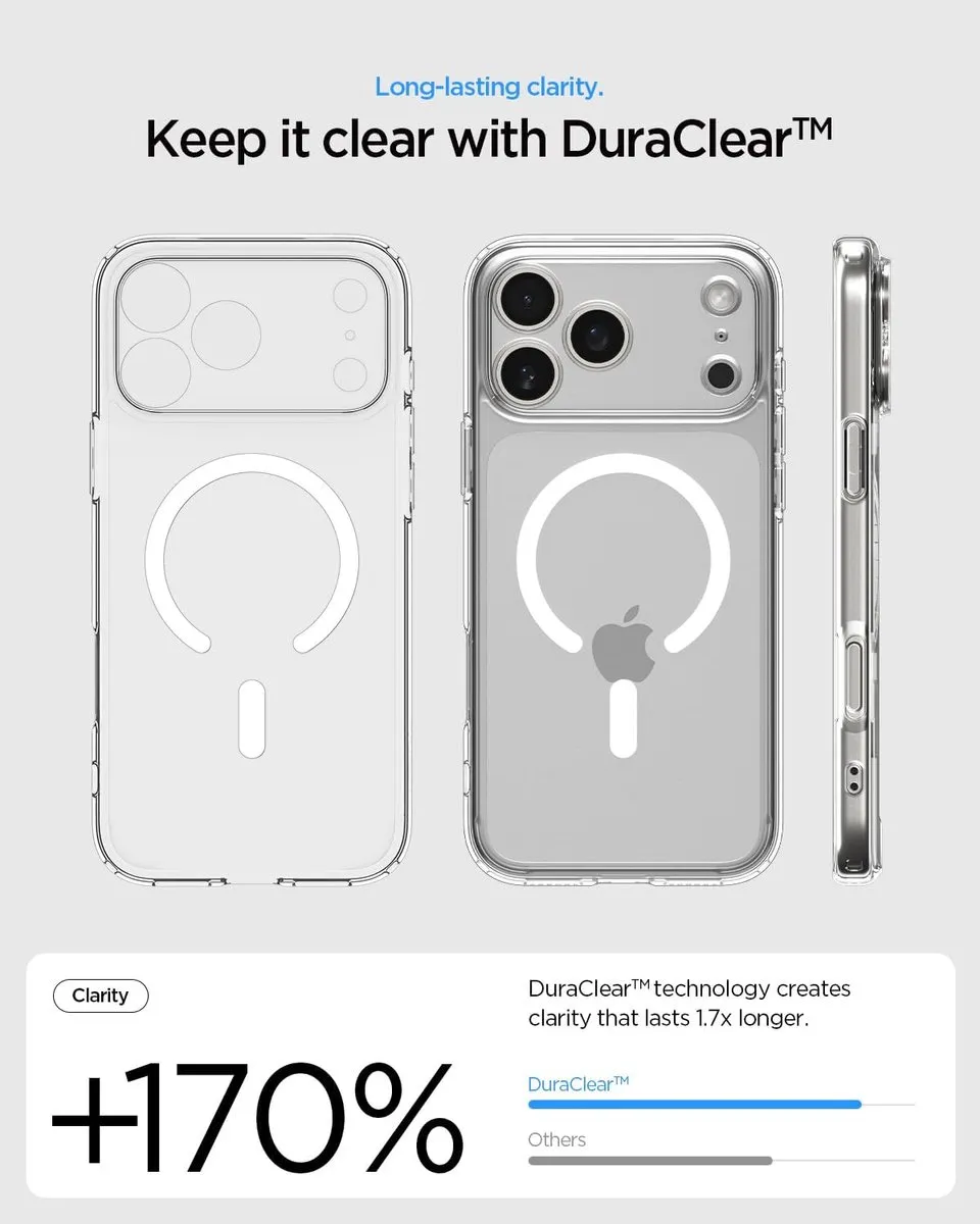 Spigen Ultra Hybrid MagFit Hoesje - iPhone 17 Pro - Transparant