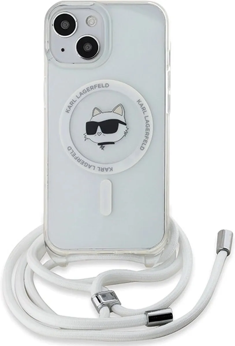Karl Lagerfeld IML Choupette Head & Cord MagSafe Hoesje - iPhone 14/13/15 - Transparant - afbeelding 6 van 6