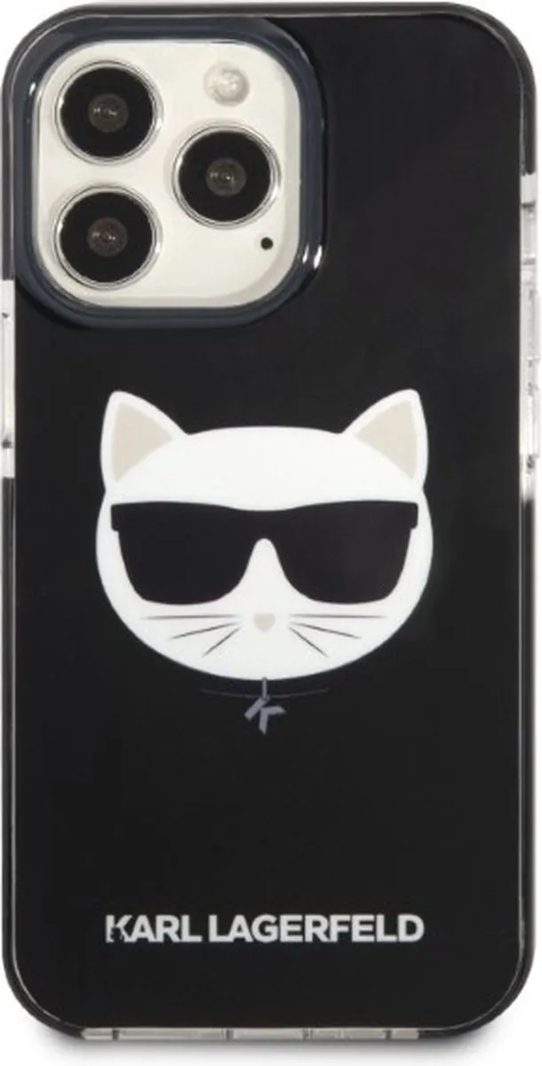 Karl Lagerfeld KLHCP13LTPECK Hoesje iPhone 13 Pro - Zwart
