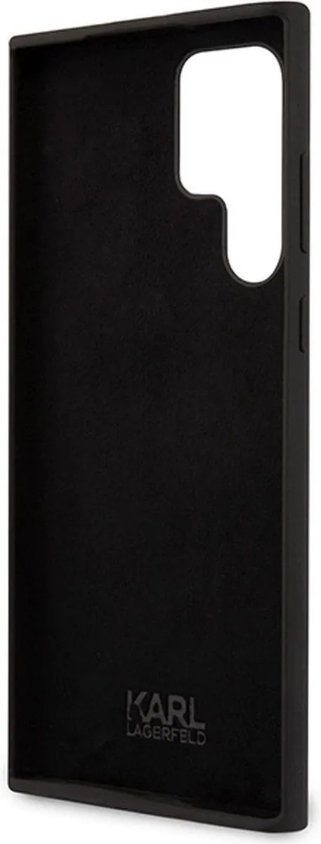 Karl Lagerfeld Siliconen Choupette Hoesje - Samsung Galaxy S24 Ultra - Zwart
