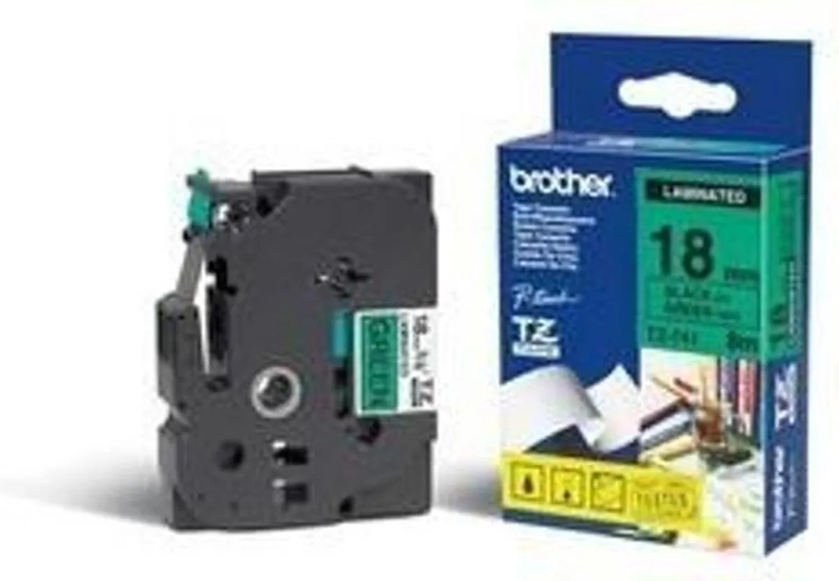Brother TZ-741 Tonercassette - 18mm - Zwart/groen - afbeelding 6 van 6