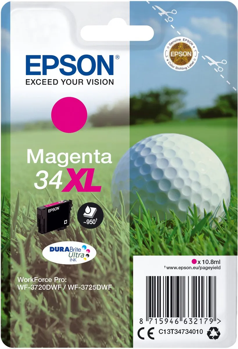 Epson 34XL Magenta Inktcartridge - 950 Pagina's
