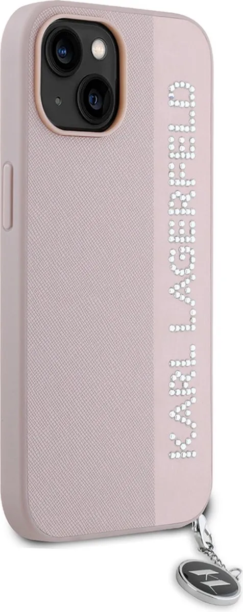 Karl Lagerfeld Backcase Hoesje iPhone 14/13 - Roze Kunstleer