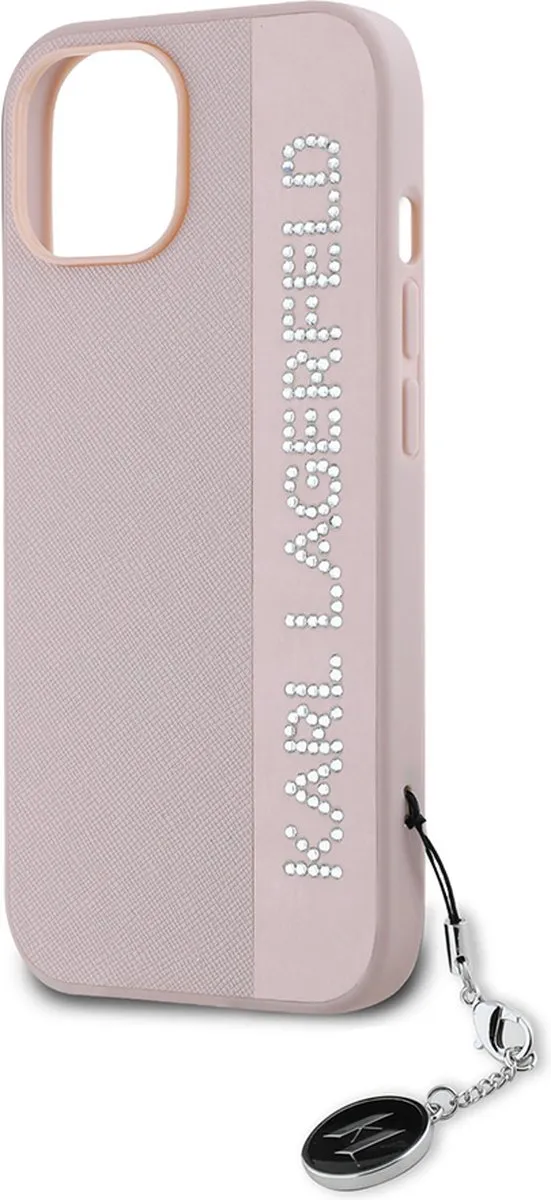 Karl Lagerfeld Backcase Hoesje iPhone 14/13 - Roze Kunstleer