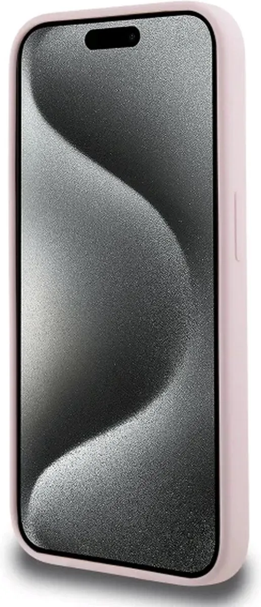 Karl Lagerfeld iPhone 15 Pro Backcover - Roze - KC Head Ring - 3666339254483