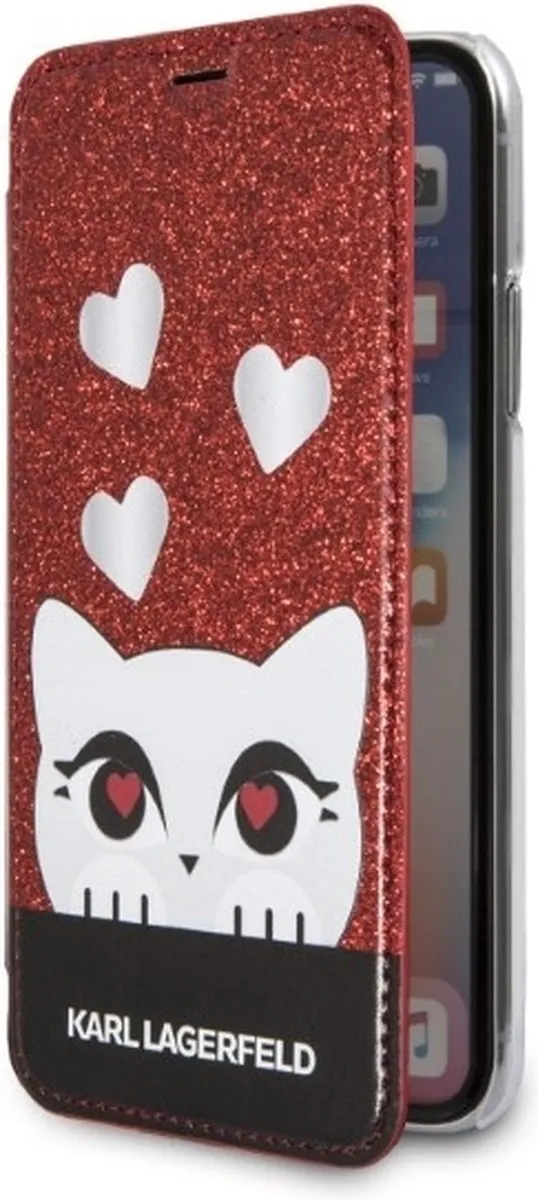 Karl Lagerfeld KLFLBKPXVDCRE iPhone X/XS Hoesje - Rood