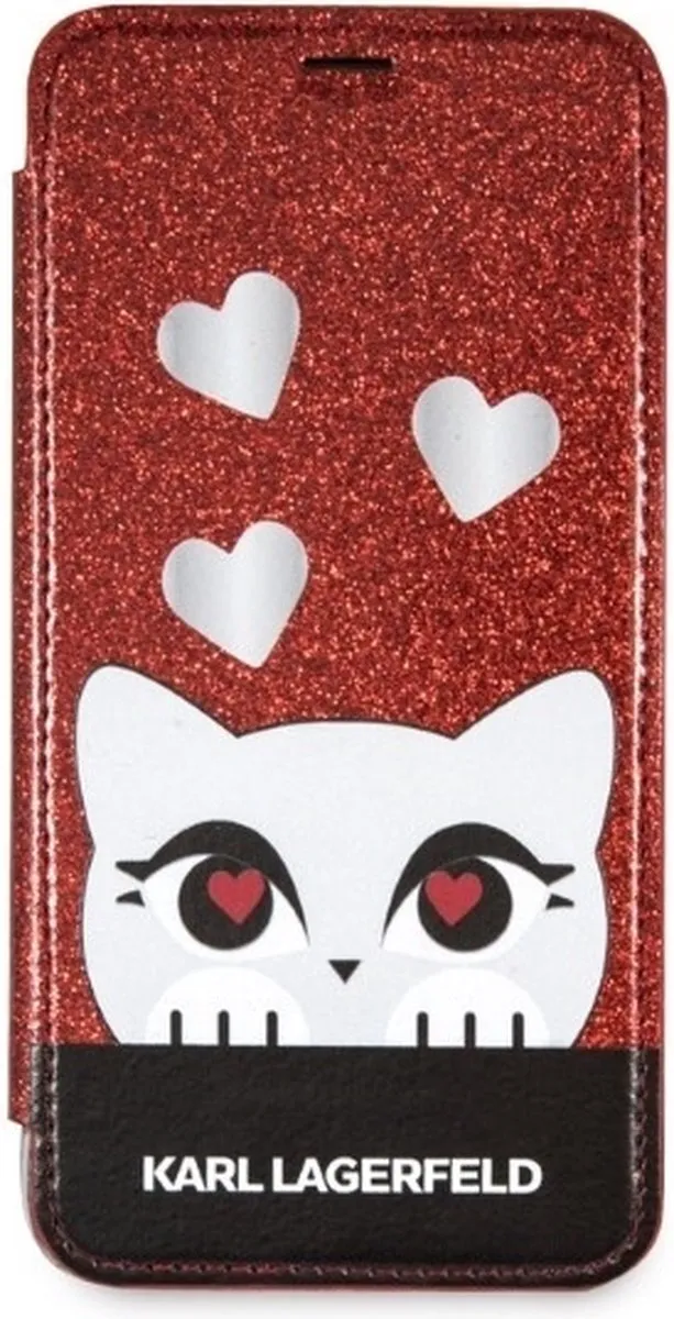 Karl Lagerfeld KLFLBKPXVDCRE iPhone X/XS Hoesje - Rood
