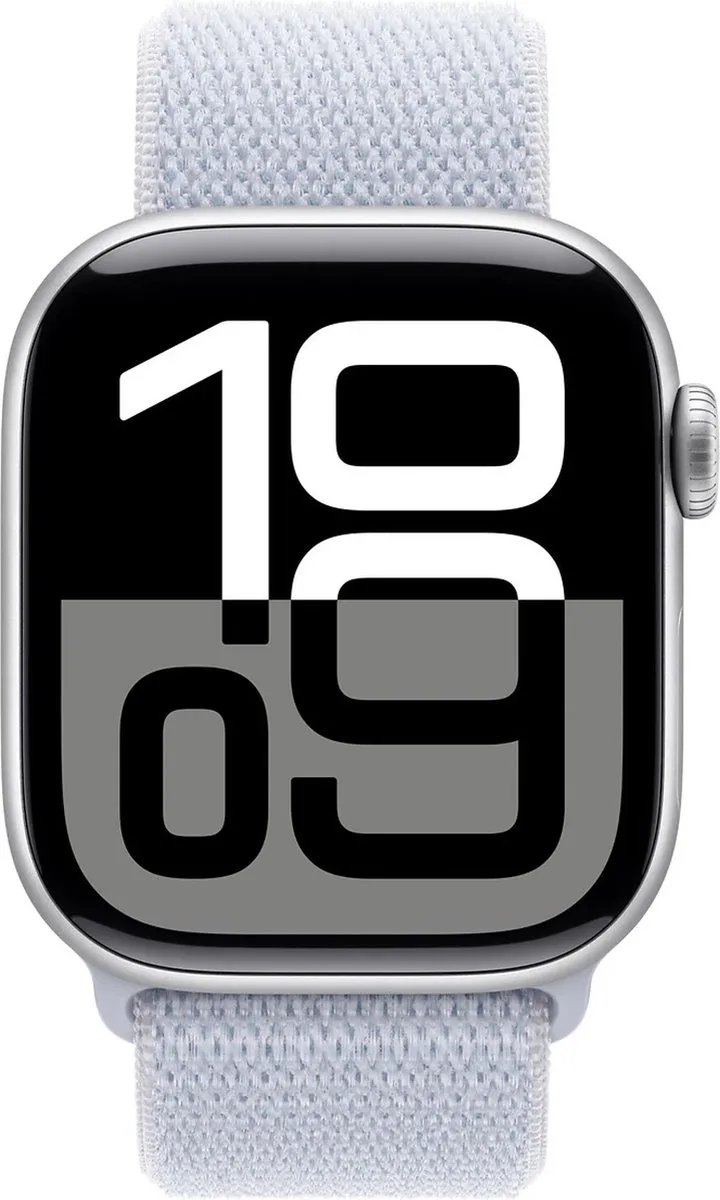 Apple Watch Series 10 46mm Zilver - Blauw Band