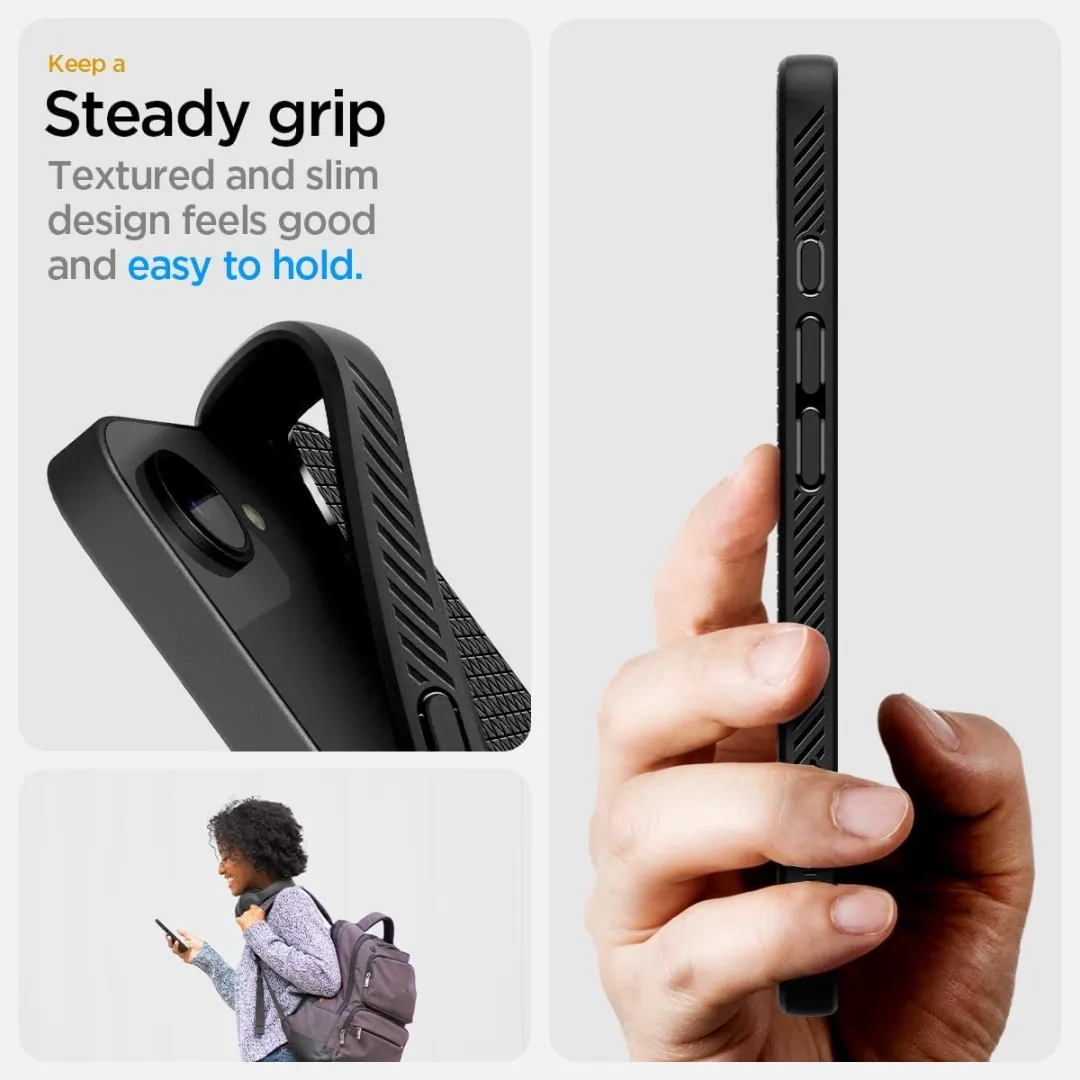 Spigen ACS06381 Back Cover Hoesje - iPhone 16e - Zwart