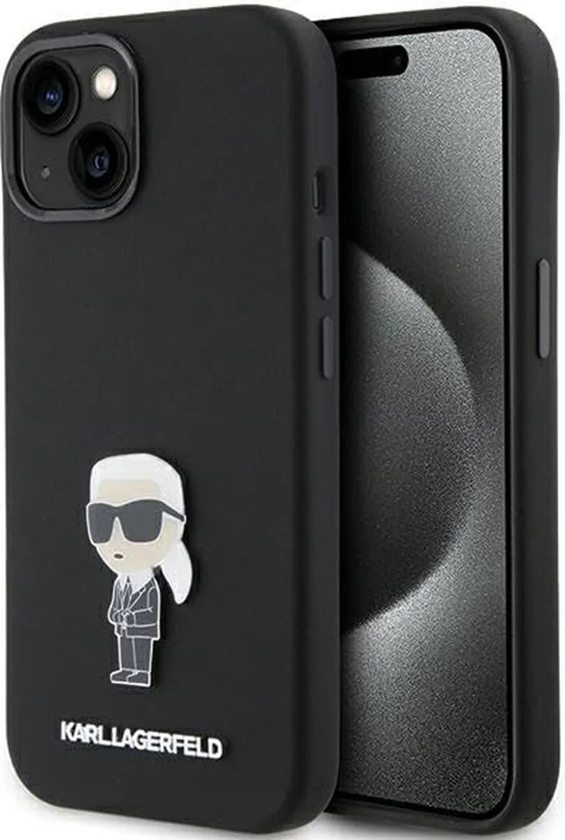Karl Lagerfeld Ikonik Metal Pin Hoesje iPhone 15