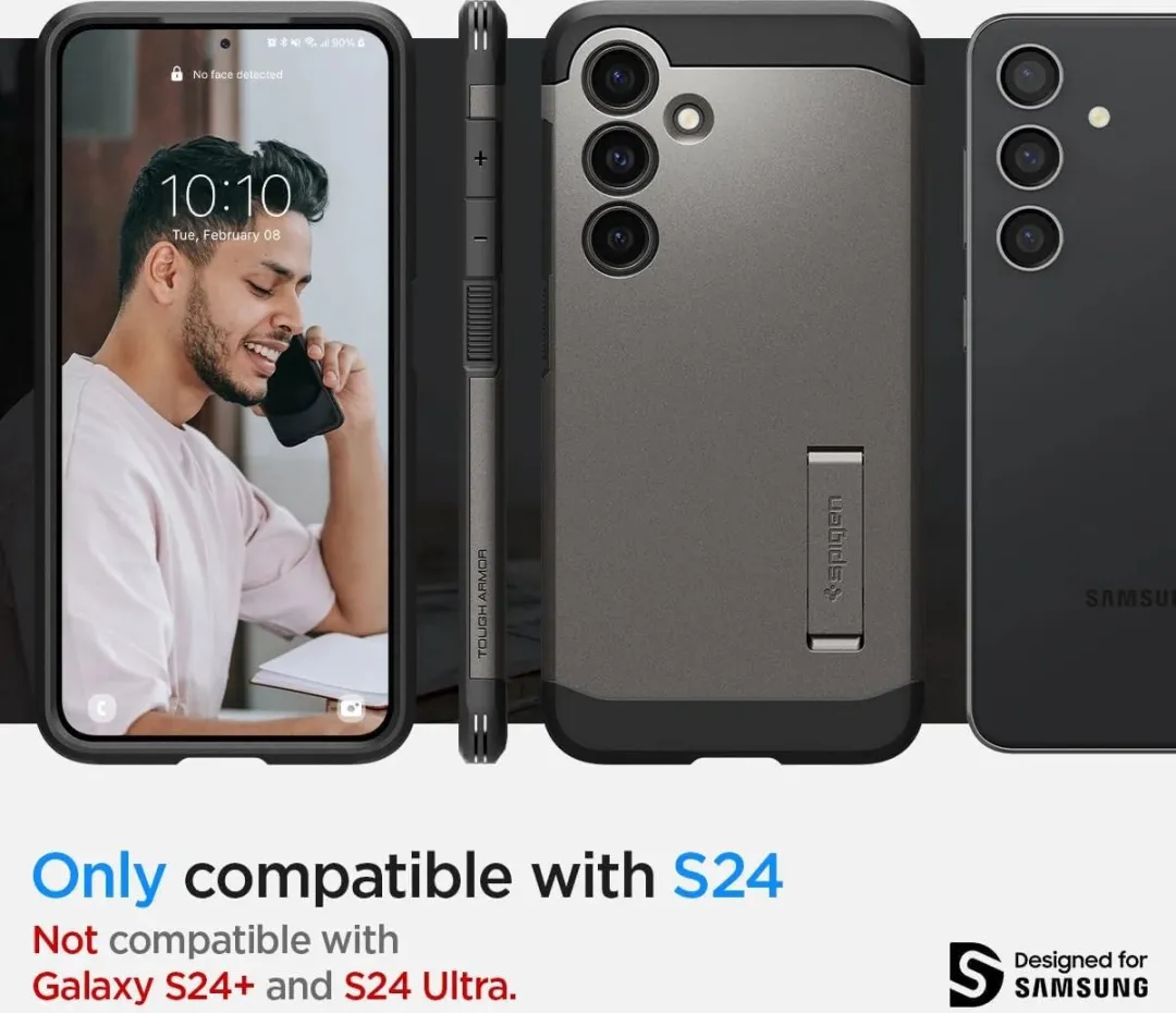 Spigen Tough Armor Hoesje Samsung Galaxy S24 - Zwart