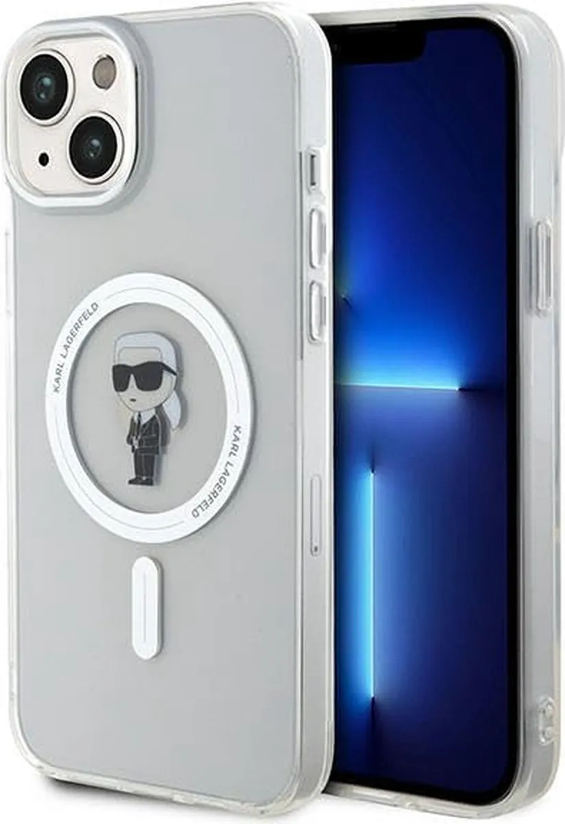 Karl Lagerfeld IML Ikonik MagSafe Hoesje iPhone 15 Plus - Transparant