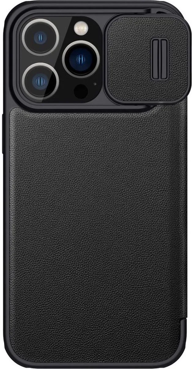 Nillkin Qin Pro iPhone 14 Pro Max Hoesje - 2 Pasjes - Zwart