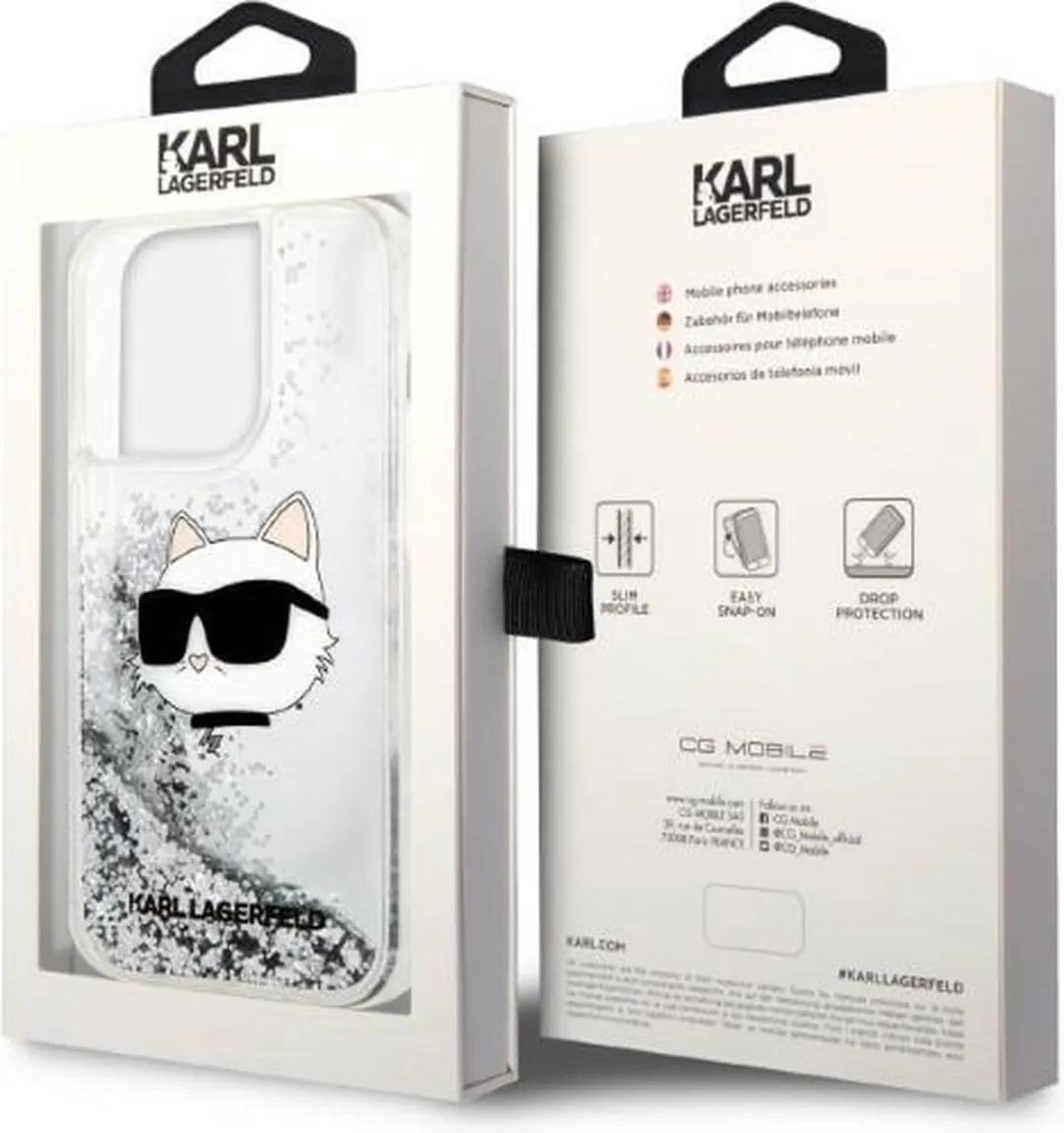 Karl Lagerfeld KLHCP14XLNCHCS iPhone 14 Pro Max Hardcase - Glitter Choupette - Kleurrijk