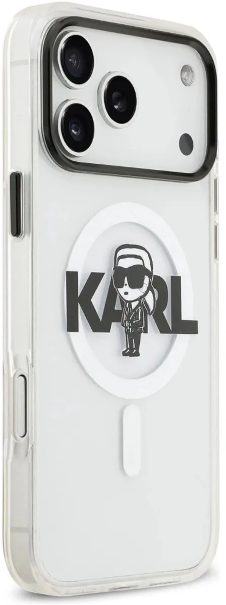 Karl Lagerfeld Case IML Sketch Logo MagSafe iPhone 17 Pro Max - Zwart