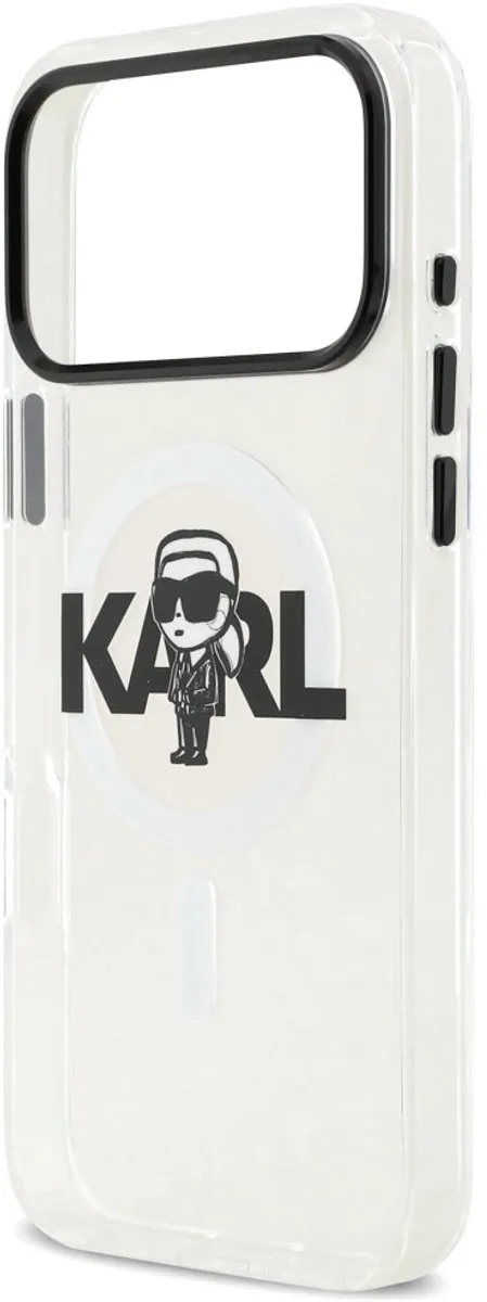 Karl Lagerfeld Case IML Sketch Logo MagSafe iPhone 17 Pro Max - Zwart