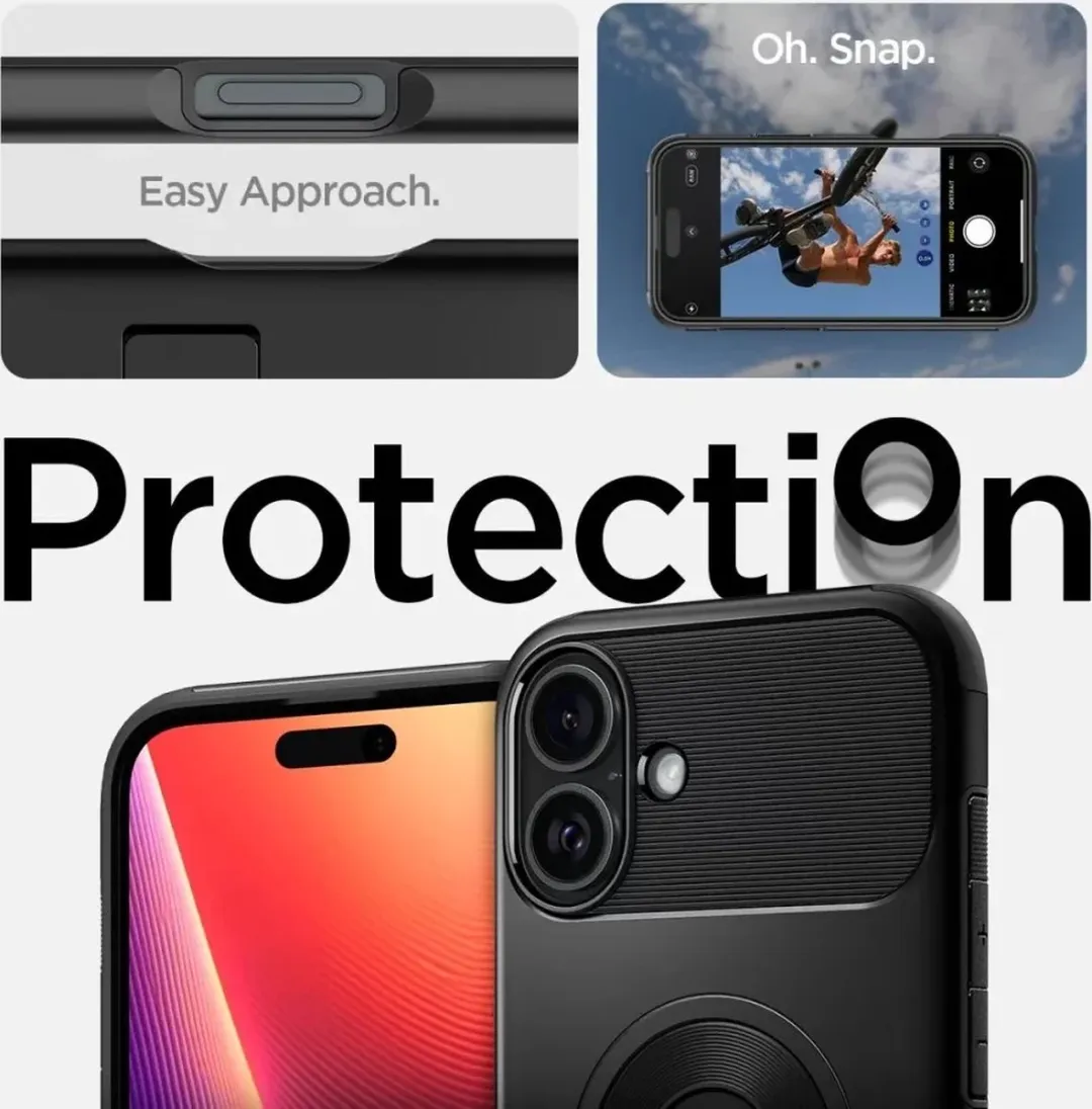 Spigen Slim Armor ACS06648 Hoesje - iPhone 16 - Zwart