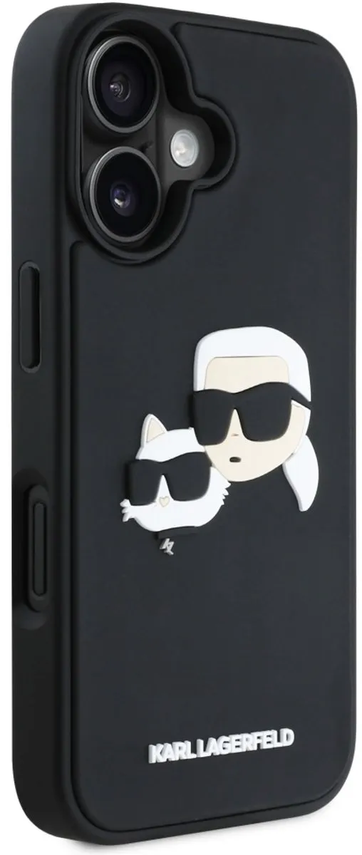 Karl Lagerfeld HC 3D Rubberen Hoesje iPhone 16 - Transparent