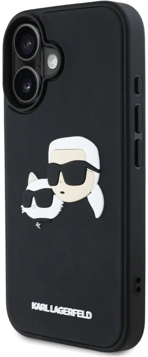 Karl Lagerfeld HC 3D Rubberen Hoesje iPhone 16 - Transparent