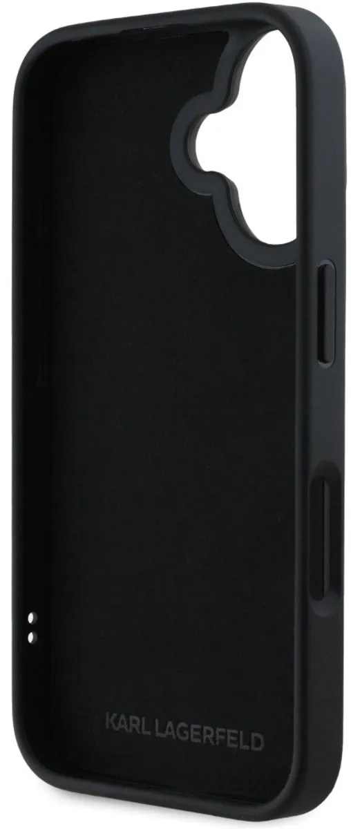 Karl Lagerfeld HC 3D Rubberen Hoesje iPhone 16 - Transparent
